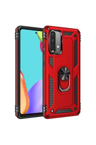  Xiaomi Redmi Note 9 4g Kılıf Sofya Yüzüklü Silikon Kapak - Ürün Rengi : Siyah