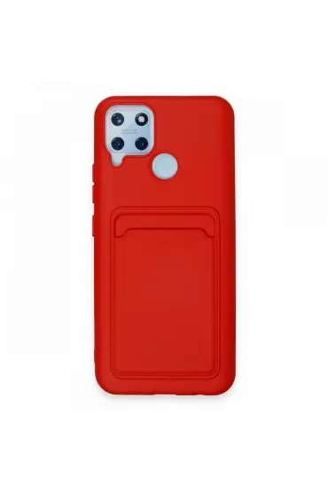  Realme C25s Kılıf Kelvin Kartvizitli Silikon - Ürün Rengi : Kırmızı