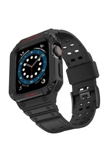  Apple Watch 42mm Kr401 Silikon Kordon - Ürün Rengi : Siyah