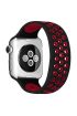  Apple Watch 40mm Ayarlı Delikli Silikon Kordon - Ürün Rengi : Siyah-Yeşil