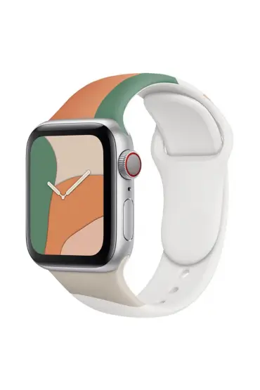  Apple Watch 38mm Kr407 Kamuflaj Silikon Kordon - Ürün Rengi : Desen 1