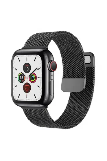  Apple Watch 42mm Metal Mıknatıslı Kordon - Ürün Rengi : Turuncu-Yeşil