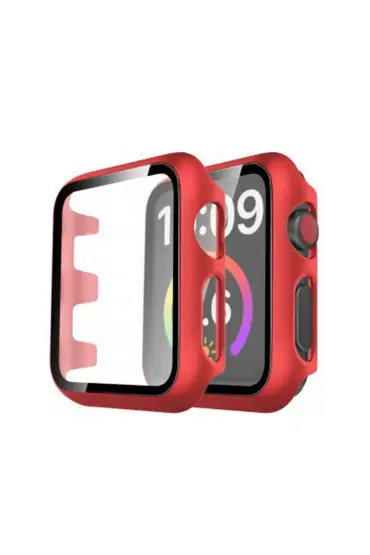  Apple Watch 38mm Camlı Kasa Ekran Koruyucu - Ürün Rengi : Siyah