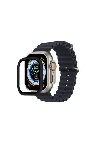  Apple Watch Ultra 49mm Alüminyum Kasa Cam Ekran Koruyucu - Ürün Rengi : Mavi