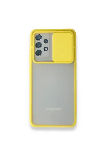  Samsung Galaxy A52 Kılıf Palm Buzlu Kamera Sürgülü Silikon - Ürün Rengi : Kırmızı