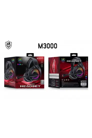  M3000 Rgb Işıklı Oyuncu Kulaklığı - Ürün Rengi : Siyah