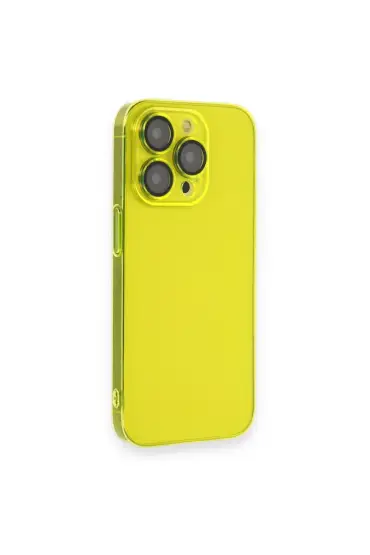  İphone 14 Pro Kılıf Armada Lensli Kapak - Ürün Rengi : Sarı