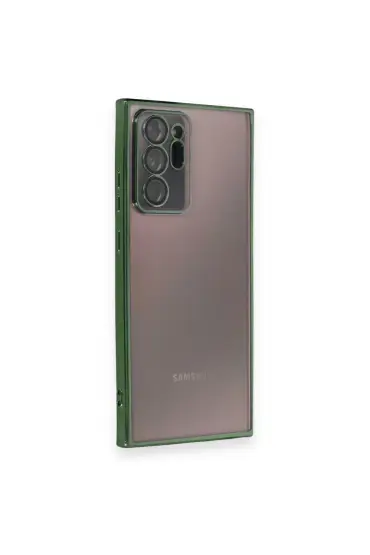  Samsung Galaxy Note 20 Ultra Kılıf Razer Lensli Silikon - Ürün Rengi : Yeşil