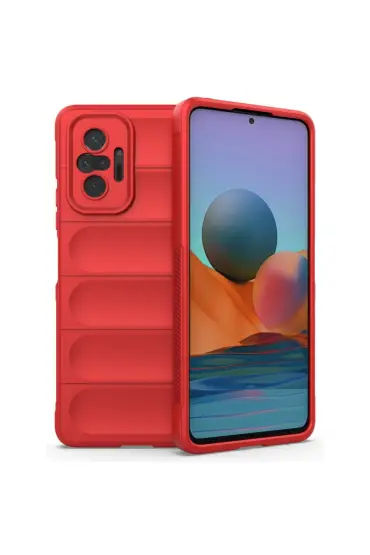  Xiaomi Redmi Note 10 Pro Kılıf Optimum Silikon - Ürün Rengi : Kırmızı