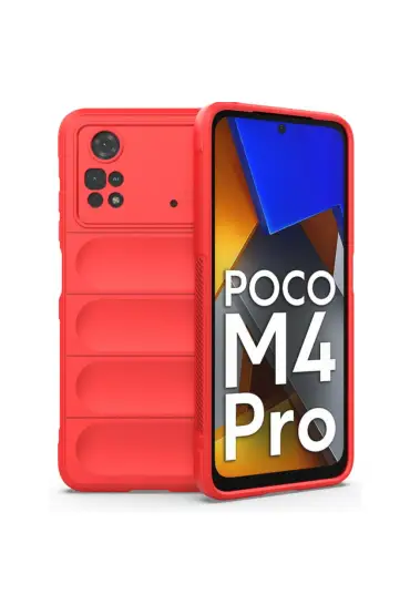  Xiaomi Poco M4 Pro 4g Kılıf Optimum Silikon - Ürün Rengi : Kırmızı