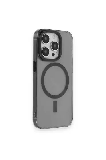  İphone 14 Pro Max Kılıf Anka Pc Magneticsafe Sert Metal Kapak - Ürün Rengi : Siyah