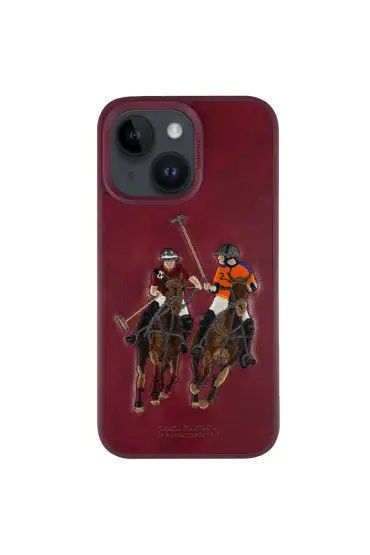  Santa Barbara Polo Racquet Club İphone 14 Jockey Deri Kapak - Ürün Rengi : Kırmızı