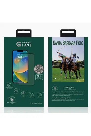  Santa Barbara Polo Racquet Club İphone 14 Pro 3d Premium Cam Ekran Koruyucu - Ürün Rengi : Siyah