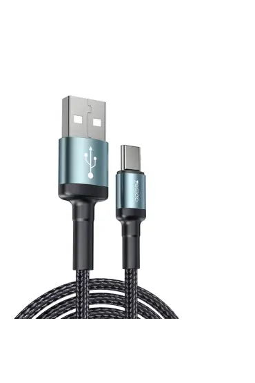  Yesido Ca75 2m 2.4a Hasırlı Usb To Type-c Hızlı Şarj Kablosu - Ürün Rengi : Siyah