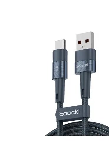  Toocki TQ-x08f 1m 66w Hasırlı Usb To Type-c Pd Hızlı Şarj Kablosu - Ürün Rengi : Mavi