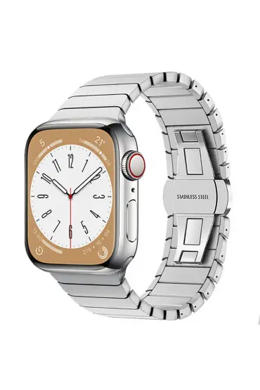  Apple Watch 38mm Kr413 Fine Steel Kordon - Ürün Rengi : Gümüş