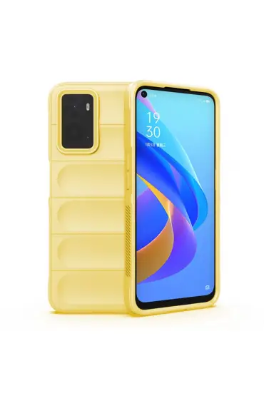  Realme 9i 4g Kılıf Nano İçi Kadife  Silikon - Ürün Rengi : Sarı