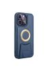  İphone 14 Pro Max Kılıf Merkür Magneticsafe Standlı Kapak - Ürün Rengi : Derin Mor