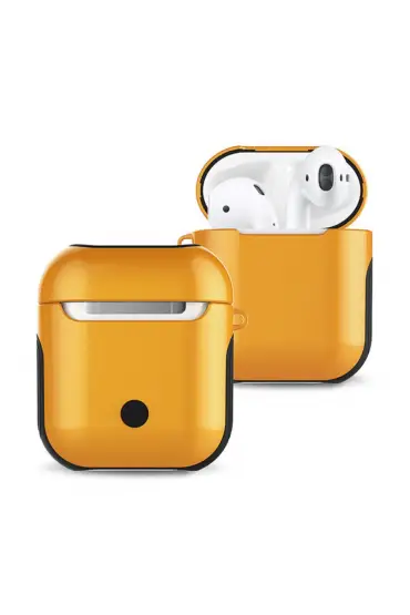  Airpods (1.nesil) 3in1 Kılıf - Ürün Rengi : Siyah-Kırmızı