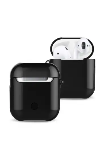  Airpods (1.nesil) 3in1 Kılıf - Ürün Rengi : Siyah-Pembe