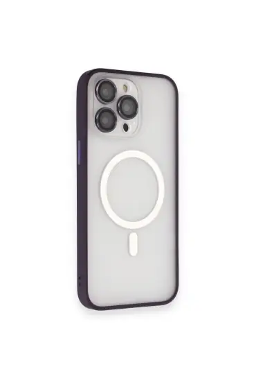  İphone 14 Pro Max Kılıf Martin Lens Magneticsafe Kapak - Ürün Rengi : Siyah