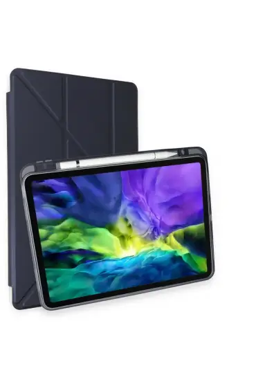  İpad 10.2 (7.nesil) Kılıf Kalemlikli Hugo Tablet Kılıfı - Ürün Rengi : Mor