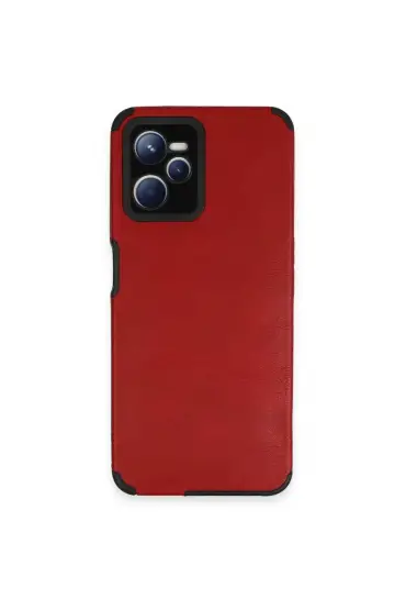  Realme C35 Kılıf Loop Deri Silikon - Ürün Rengi : Kırmızı