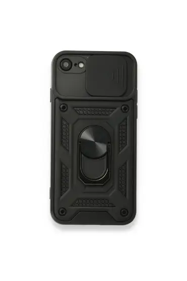  İphone 7 Kılıf Pars Lens Yüzüklü Silikon - Ürün Rengi : Siyah