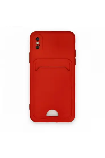  İphone Xs Kılıf Kelvin Kartvizitli Silikon - Ürün Rengi : Kırmızı