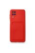  Samsung Galaxy A12 Kılıf Kelvin Kartvizitli Silikon - Ürün Rengi : Kırmızı