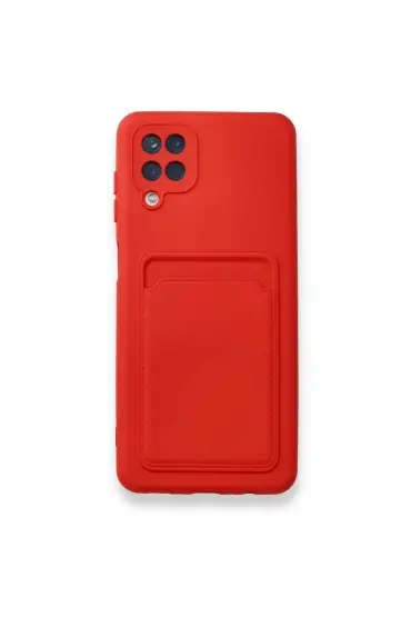  Samsung Galaxy A12 Kılıf Kelvin Kartvizitli Silikon - Ürün Rengi : Kırmızı