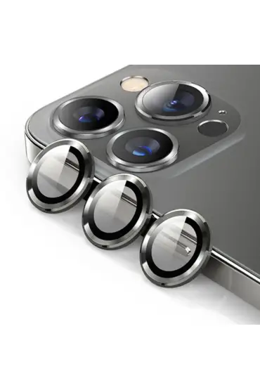  Urr İphone 15 Pro Titanium Alloy Kamera Lens Koruyucu - Ürün Rengi : Siyah