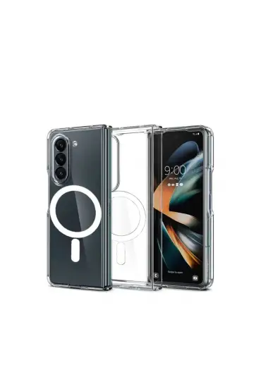  Samsung Galaxy Z Fold 5 Kılıf Magneticsafe  Silikon - Ürün Rengi : Şeffaf