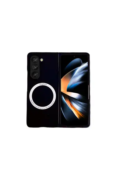  Samsung Galaxy Z Fold 5 Kılıf Mata Fold Kapak - Ürün Rengi : Siyah