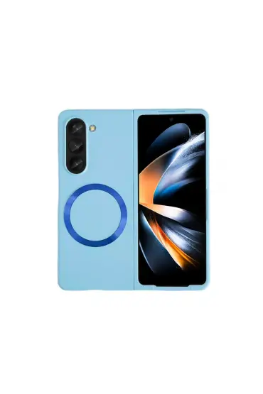  Samsung Galaxy Z Fold 5 Kılıf Mata Fold Kapak - Ürün Rengi : Sierra Blue