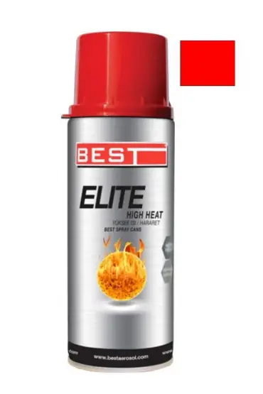  202 Best Elite Kırmızı 600 C Isıya Dayanıklı Sprey Boya 400 ml