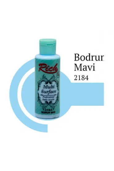  202 Rich Multi Surface 2184 Bodrum Mavi Akrilik Boya 120 cc