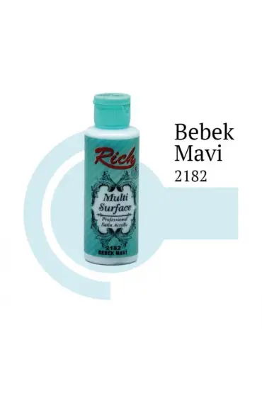  202 Rich Multi Surface 2182 Bebek Mavi Akrilik Boya 120 cc