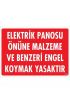  202 Elektrik Panosu Önüne Malzeme Ve Benzeri Engel Koymak Yasaktır Uyarı Levhası 25x35 KOD:1133