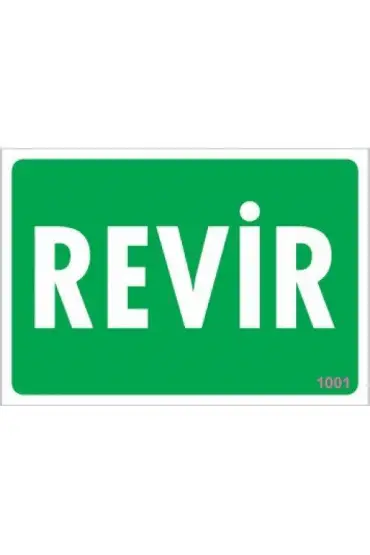  202 Revir Uyarı Levhası 17,5x25 KOD:1001