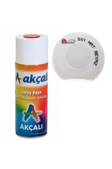  202 Akçalı Sprey Boya 400 ml 501 Mat Beyaz