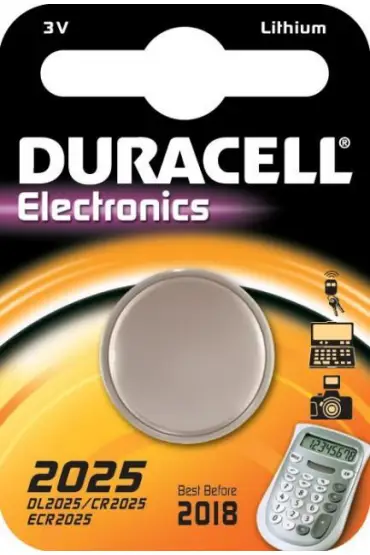  202 Duracell CR 2025 Lityum Pil 3 Volt