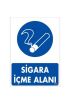  202 Sigara İçme Alanı Uyarı Levhassı 25x35 KOD: 450