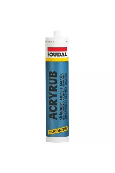  202 Soudal Acryrub Silikonize Mastik 310 ml Siyah