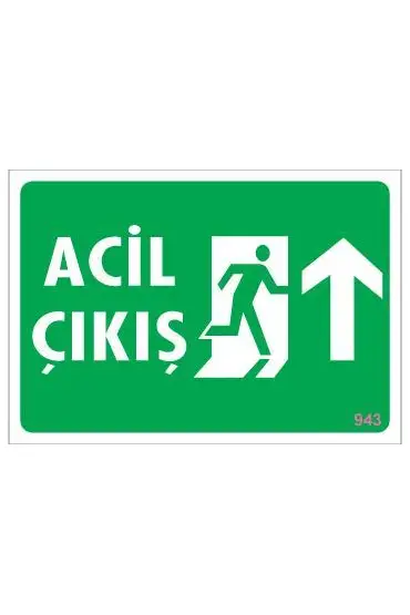  202 Acil Çıkış Uyarı Levhası 17,5x25 KOD:943