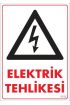  202 Elektrik Tehlikesi Uyarı Levhası 25x35 KOD:1112