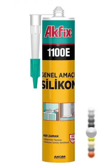  202 Akfix 1100E Şeffaf Silikon 280 gr