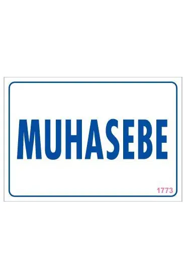  202 Muhasebe Uyarı Levhası 17,5x25 KOD:1773