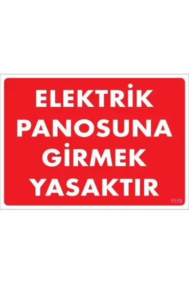  202 Elektrik Panosu Levhası 25x35 KOD:1118