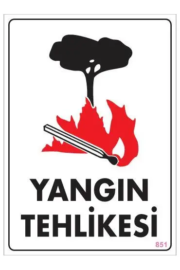  202 Yangın Tehlikesi Uyarı Levhası 25x35 KOD:851